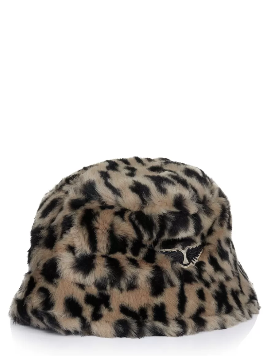 Zadig & Voltaire cap BOB WILD LEO PRINT Leopard New