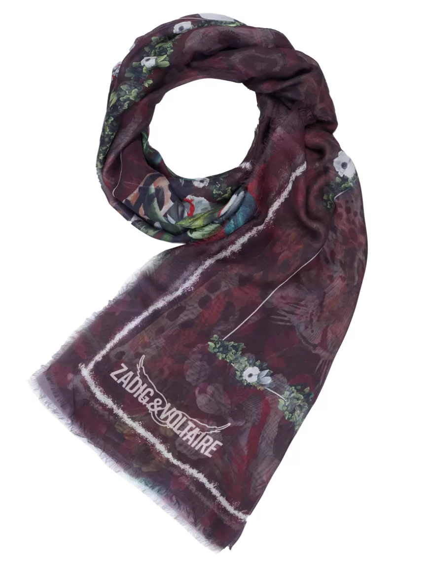 Zadig & Voltaire Scarf Burgundy Store